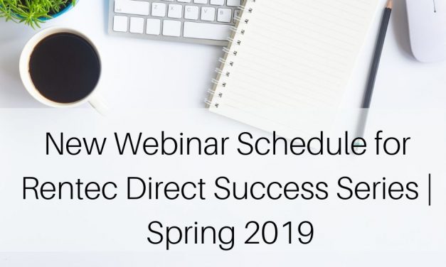 New Webinar Schedule for Rentec Direct Success Series | Spring 2019