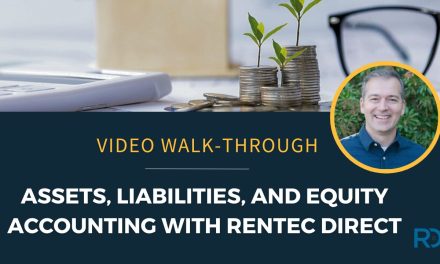 Assets, Liabilities, and Equity Accounting With Rentec Direct – Video Walk-Through